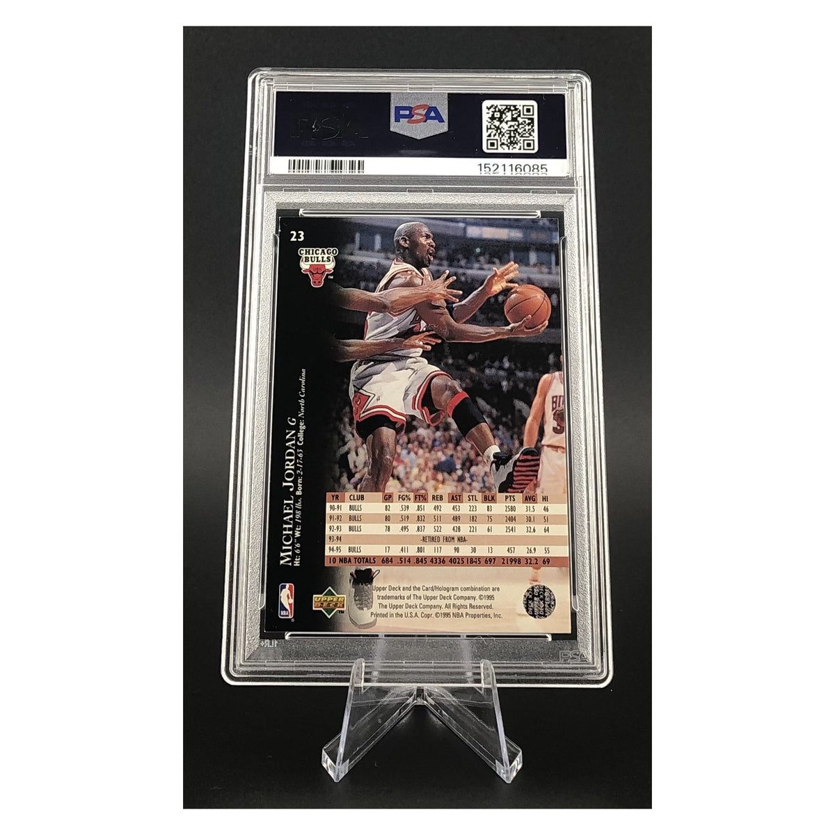 Michael Jordan 1995 Upper Deck #23 PSA 8 image 2